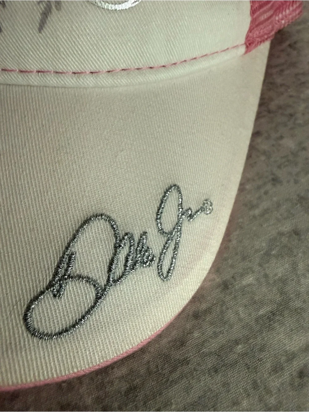 Nascar Pink and White '88 Embroidered Trucker Hat